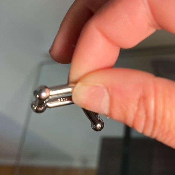 The U Link 2 in 1 Statement Drop Earring in Gold 925/14k - Picture 7 of 9